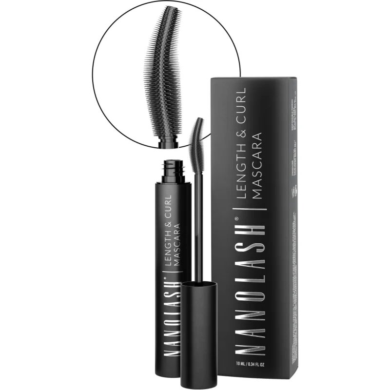 Nanolash Length&Curl Mascara řasenka pro prodloužení natočení a objem 10 ml