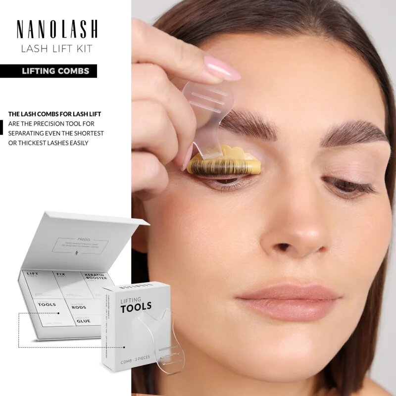 Nanolash Lifting Combs hřebínek na řasy 3 ks