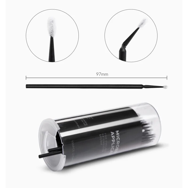 Nanolash Microbrush kartáček na řasy 15 mm 100 ks