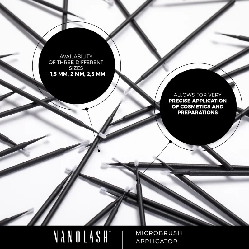 Nanolash Microbrush kartáček na řasy 15 mm 100 ks