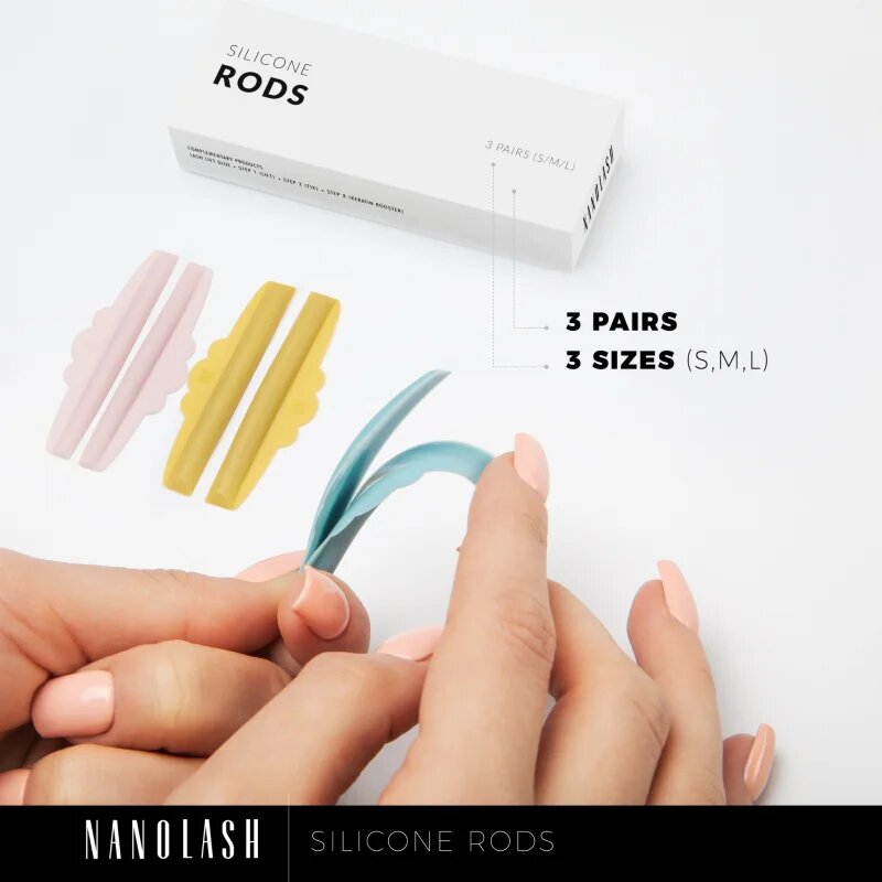 Nanolash Silicone Rods polštářek na řasy 3x2 pár