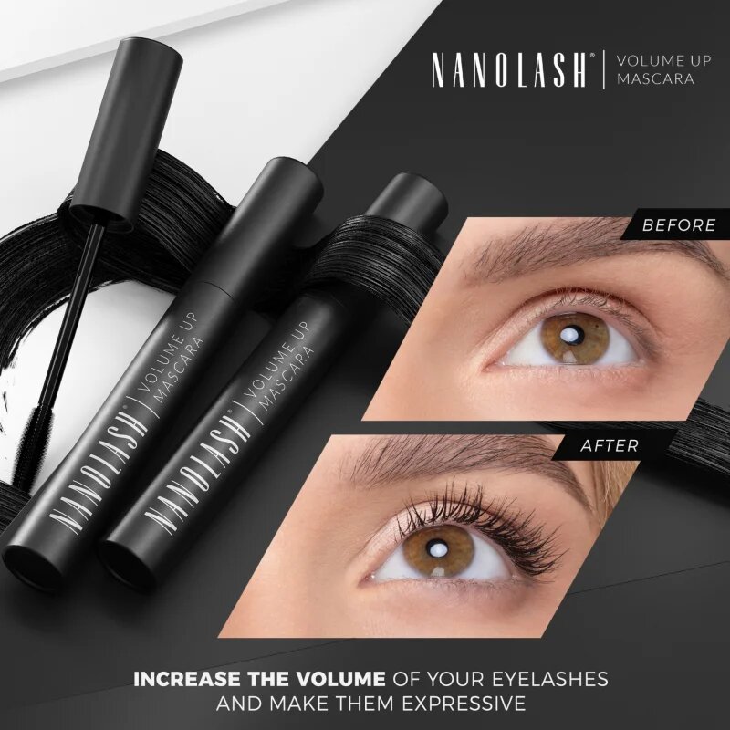 Nanolash Volume Up Mascara řasenka pro objem a zahuštění řas 10 ml
