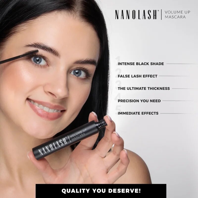 Nanolash Volume Up Mascara řasenka pro objem a zahuštění řas 10 ml