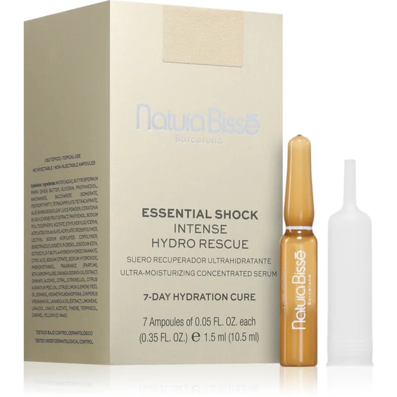 Natura Bissé Essential Shock Intense Hydro Rescue ampule pro intenzivní obnovu pleti s hydratačním účinkem 1 ks