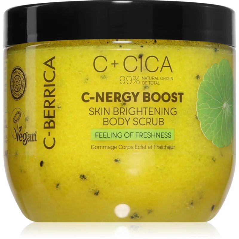 Natura Siberica C + CICA C - NERGY BOOST rozjasňující tělový peeling s vitaminem C 200 ml