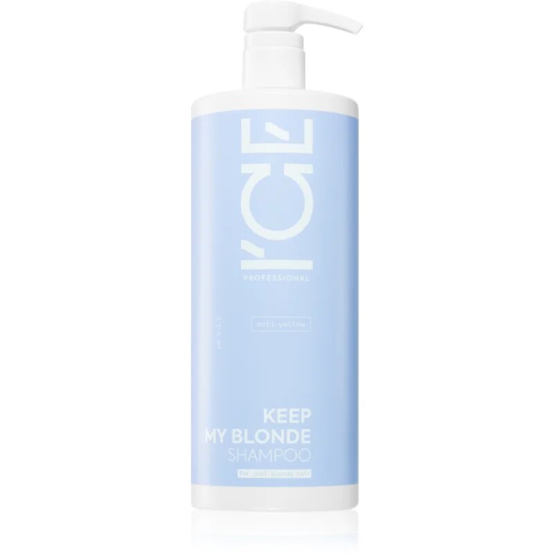 Natura Siberica ICE Professional Keep My Blonde šampon neutralizující žluté tóny pro zesvětlené melírované studené blond vlasy 1000 ml
