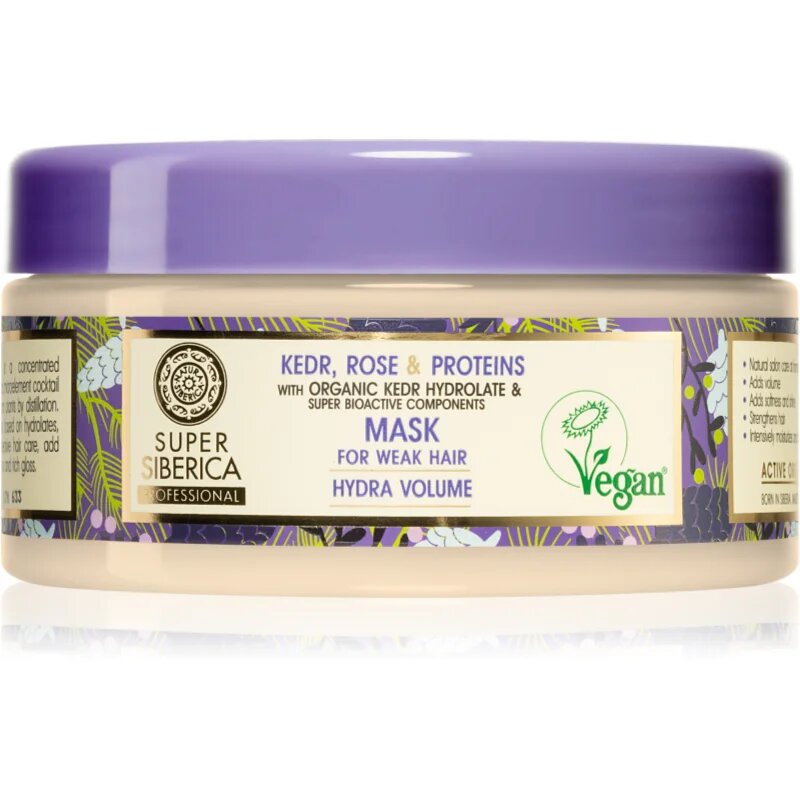 Natura Siberica Kedr Rose & Protein maska pro oslabené vlasy 300 ml