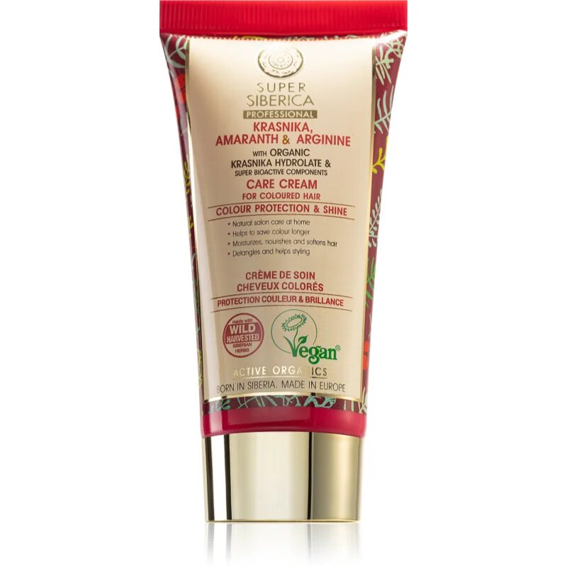 Natura Siberica Krasnika Amaranth & Arginine pečující krém pro barvené vlasy 50 ml