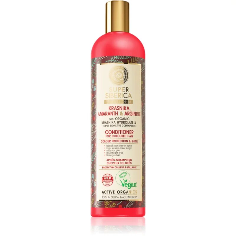 Natura Siberica Krasnika Amaranth & Arginine vyživující balzám pro barvené vlasy 400 ml