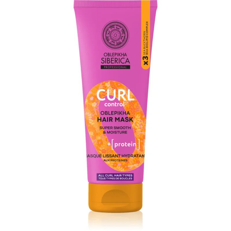Natura Siberica Oblepikha Siberica Curl Control maska pro kudrnaté vlasy 200 ml
