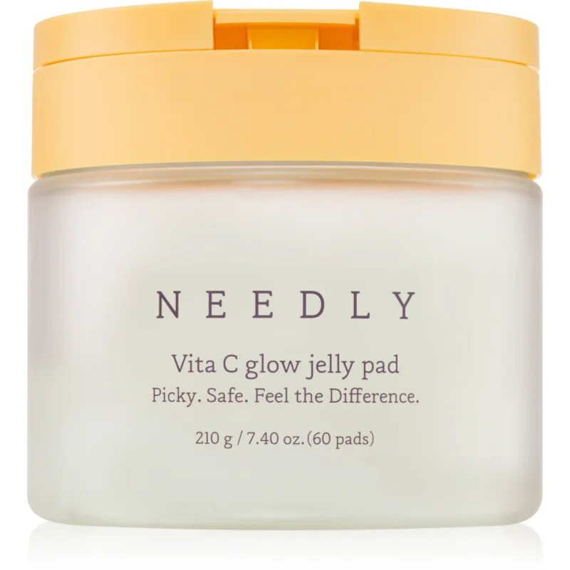 NEEDLY Vita C Glow Jelly Pad čisticí tampónky pro rozjasnění pleti s vitamínem C 60 ks