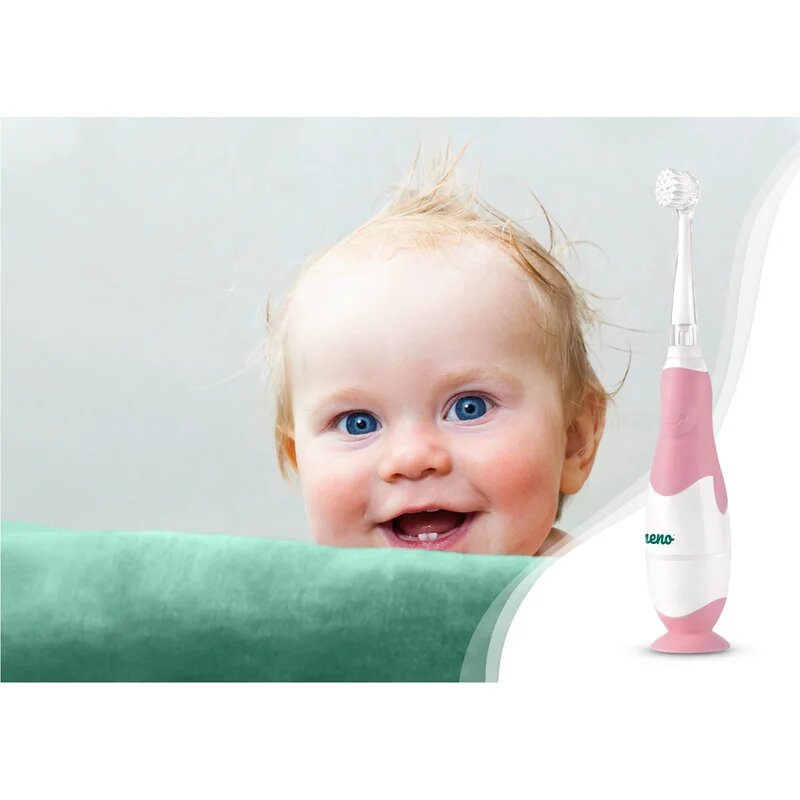 NENO Denti Pink bateriový dětský zubní kartáček 3 m+ 1 ks