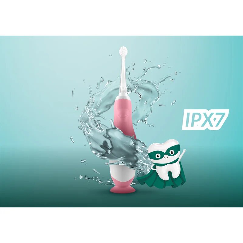 NENO Denti Pink bateriový dětský zubní kartáček 3 m+ 1 ks