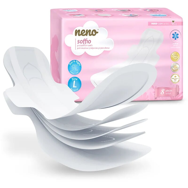 NENO Soffio porodnické vložky s křidélky 8 ks