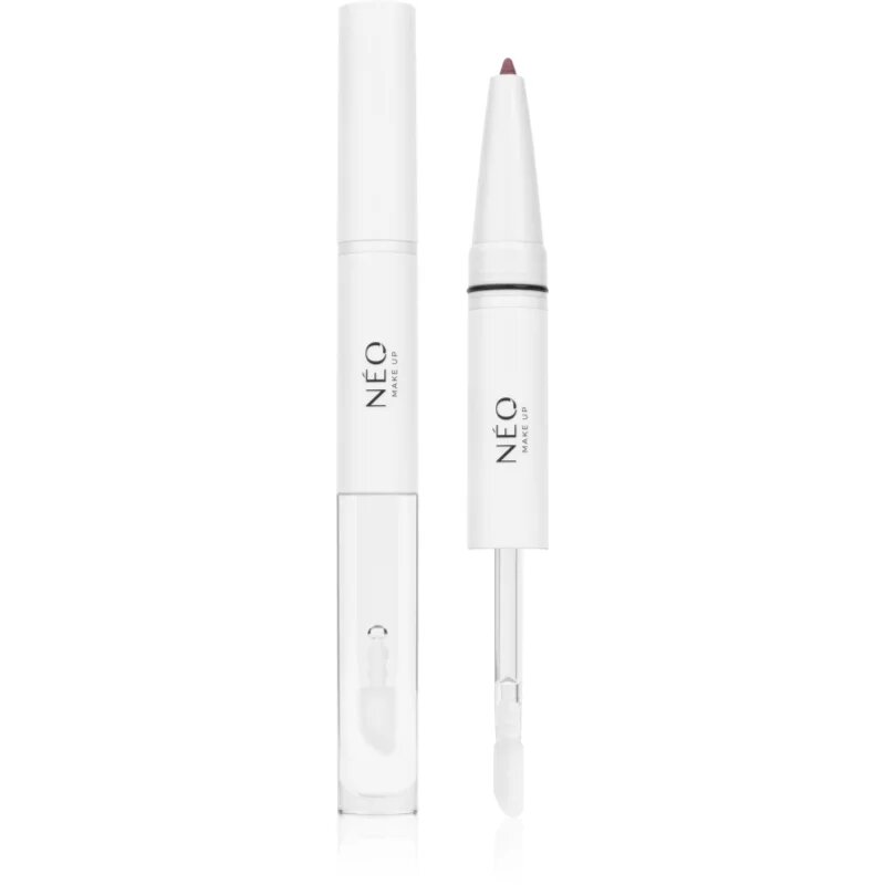 NEO MAKE UP Intense Serum 2in1 Lipliner & Lipgloss konturovací tužka a lesk na rty odstín 06 Soft Plum 1 ks