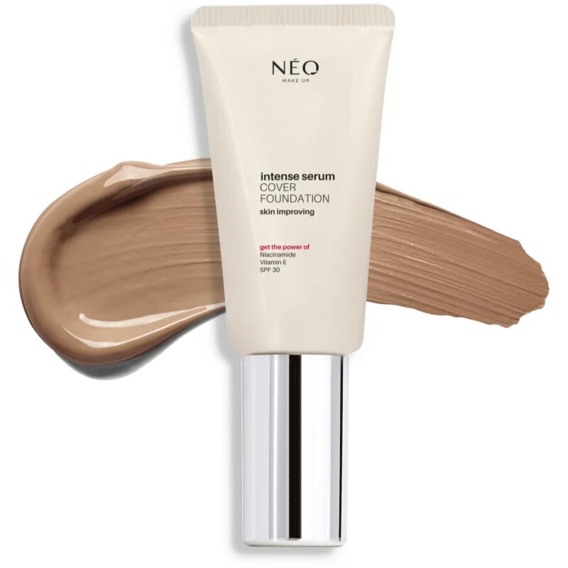 NEO MAKE UP Intense Serum Cover Foundation make-up pro přirozený vzhled SPF 30 odstín 06 Caramel 30 ml