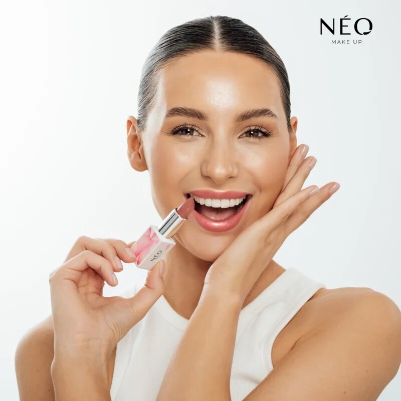 NEO MAKE UP Intense Serum Sheer Lipstick krémová hydratační rtěnka odstín 05 Peachy Glass 4.3 g