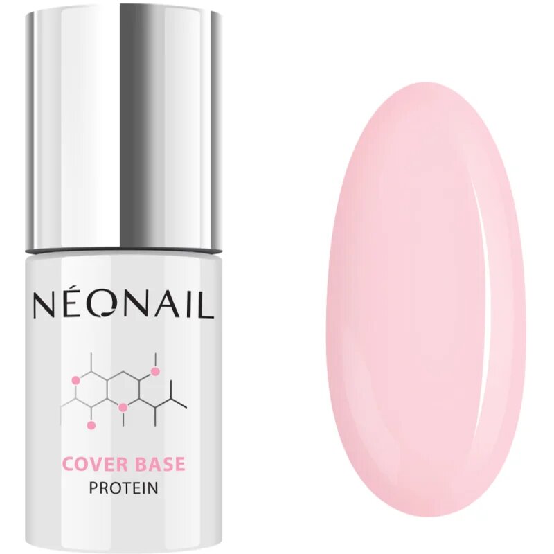 NEONAIL Cover Base Protein podkladový lak pro gelové nehty odstín Nude Rose 7.2 ml