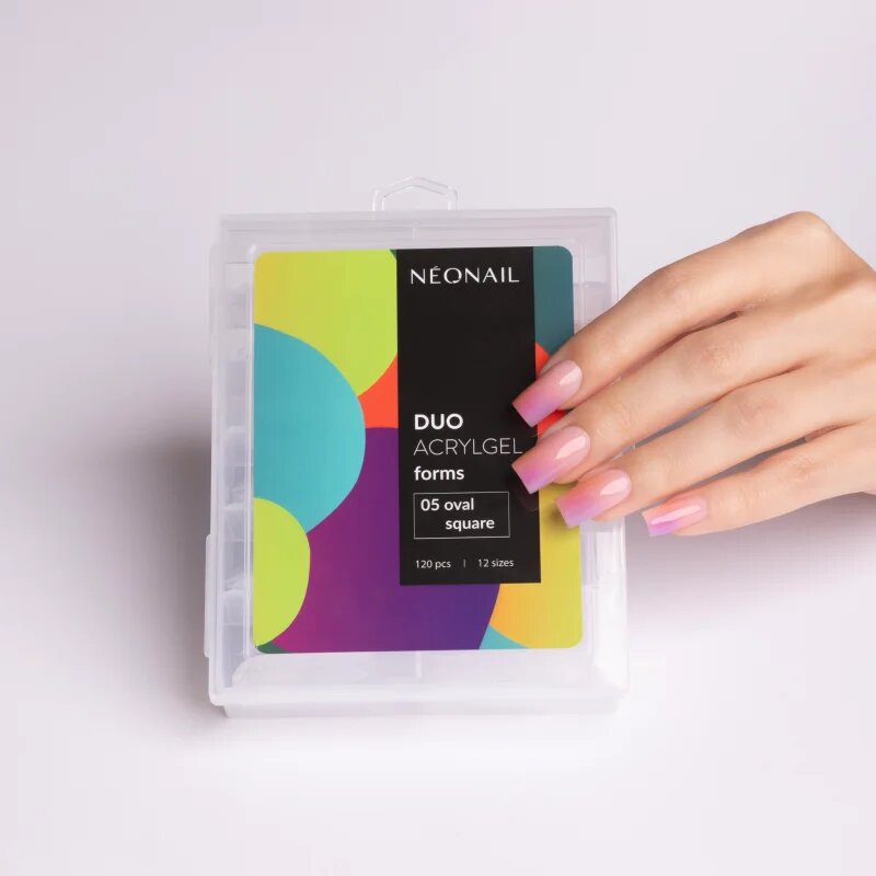 NEONAIL Duo Acrylgel Forms šablony na nehty typ 05 Oval Square 120 ks