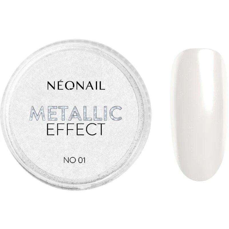 NEONAIL Effect Metallic třpytivý prášek na nehty odstín 01 1 g