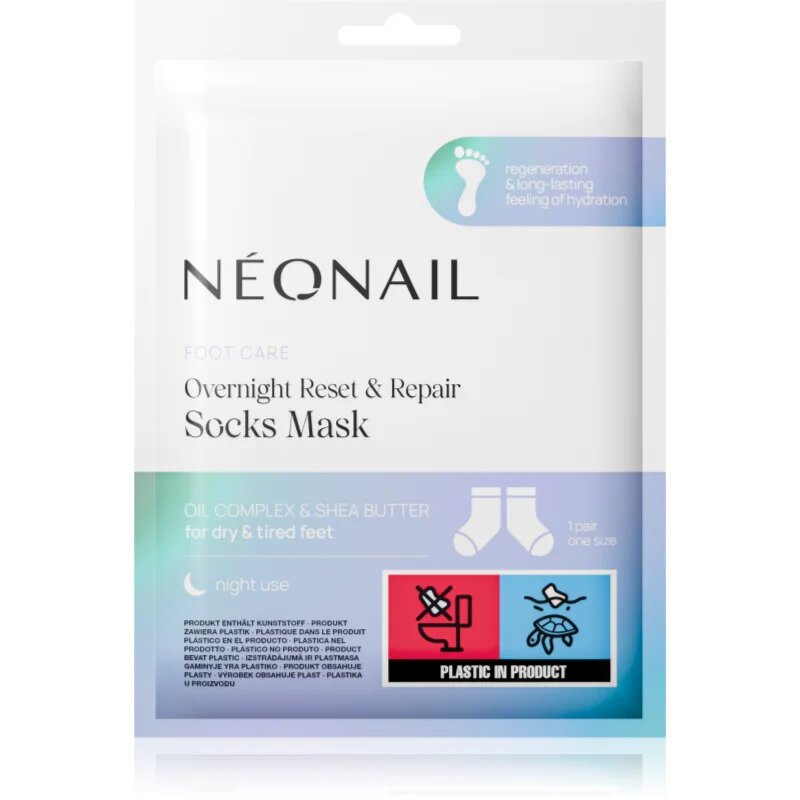 NEONAIL Foot Care Overnight Reset & Repair Socks Mask regenerační maska na chodidla ve formě ponožek na noc 1 pár