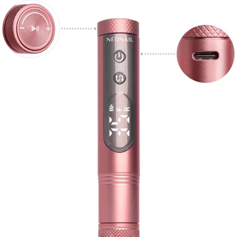 NEONAIL Nail Drill Pen bruska na nehty barva Pink 1 ks
