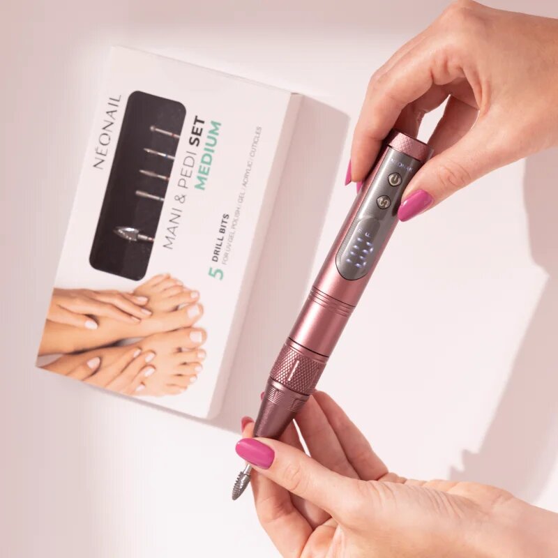 NEONAIL Nail Drill Pen bruska na nehty barva Pink 1 ks