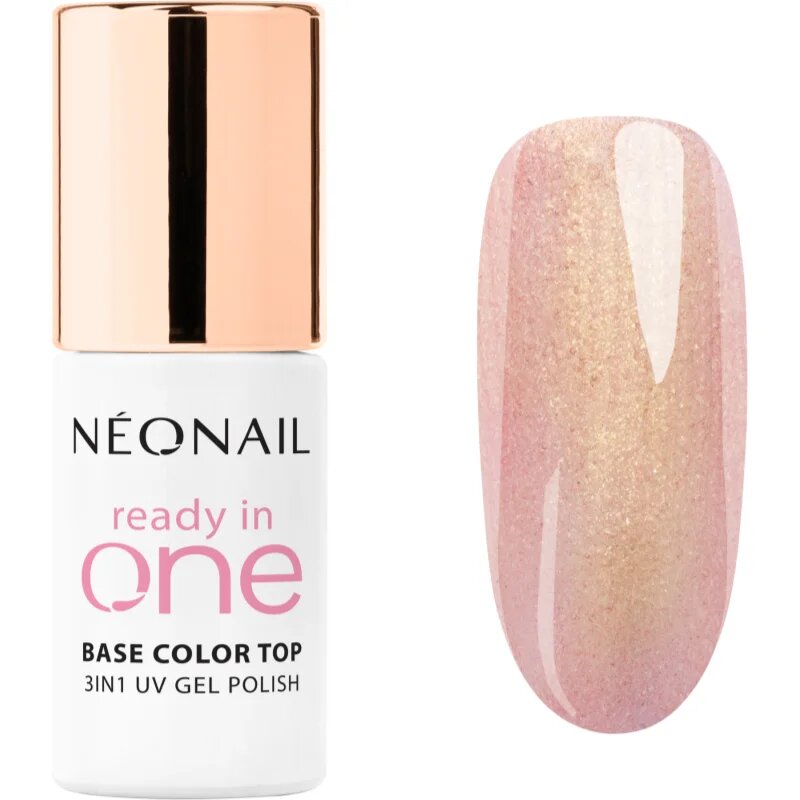 NEONAIL Ready In One 3in1 UV Gel Polish gelový lak na nehty s diamantovým práškem odstín 01 One Rose Glow 7.2 ml