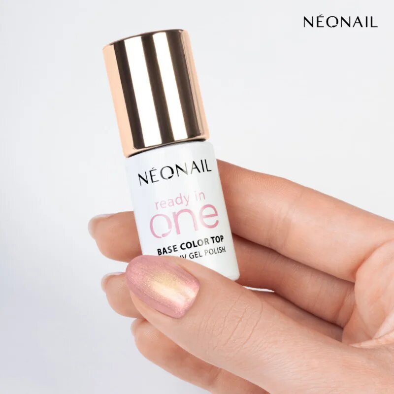 NEONAIL Ready In One 3in1 UV Gel Polish gelový lak na nehty s diamantovým práškem odstín 01 One Rose Glow 7.2 ml