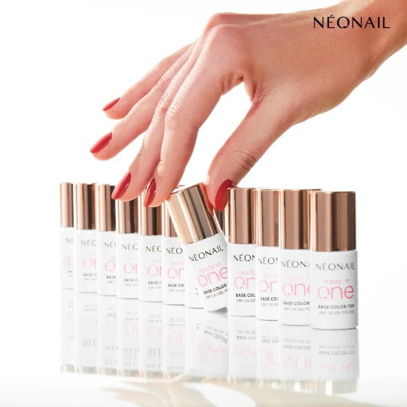 NEONAIL Ready In One 3in1 UV Gel Polish gelový lak na nehty s diamantovým práškem odstín 01 One Rose Glow 7.2 ml