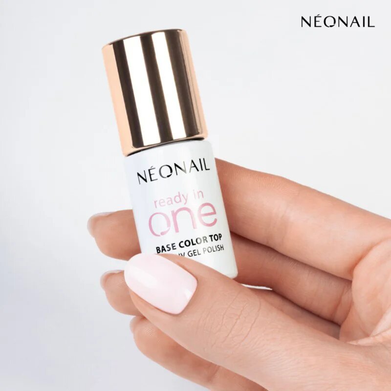 NEONAIL Ready In One 3in1 UV Gel Polish gelový lak na nehty s diamantovým práškem odstín 02 One Coconut Milk 7.2 ml