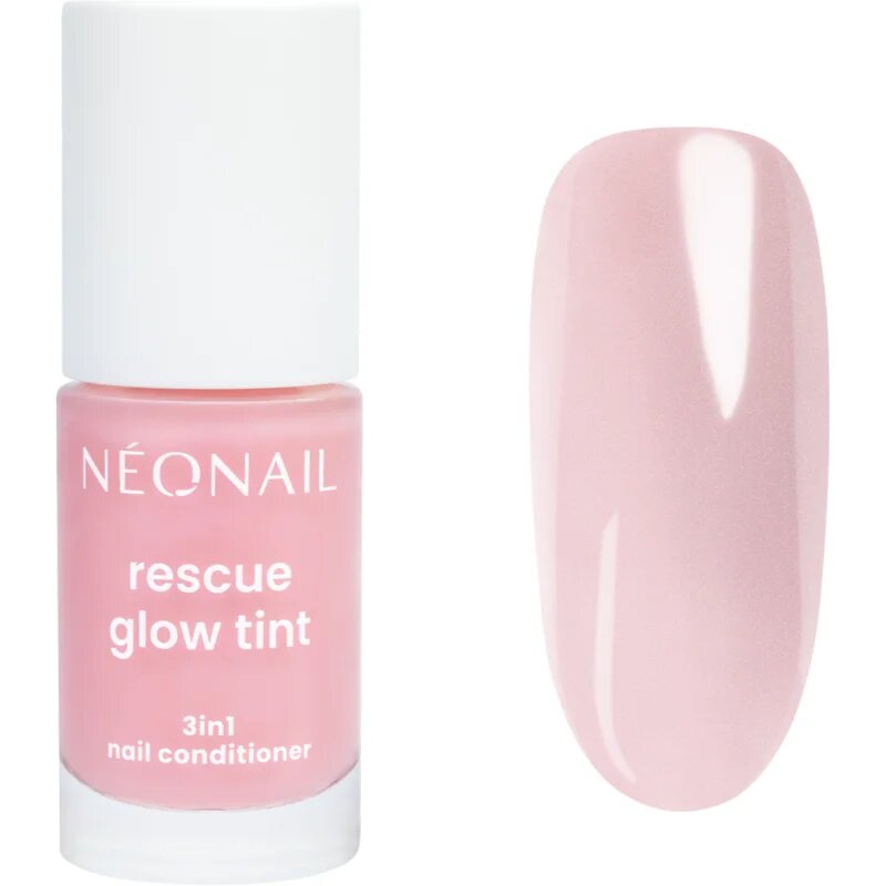 NEONAIL Rescue Glow Tint 3in1 Nail Conditioner pečující lak na nehty odstín Glitter Rose 7.2 ml