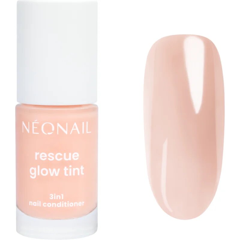 NEONAIL Rescue Glow Tint 3in1 Nail Conditioner pečující lak na nehty odstín Peachy Peach 7.2 ml