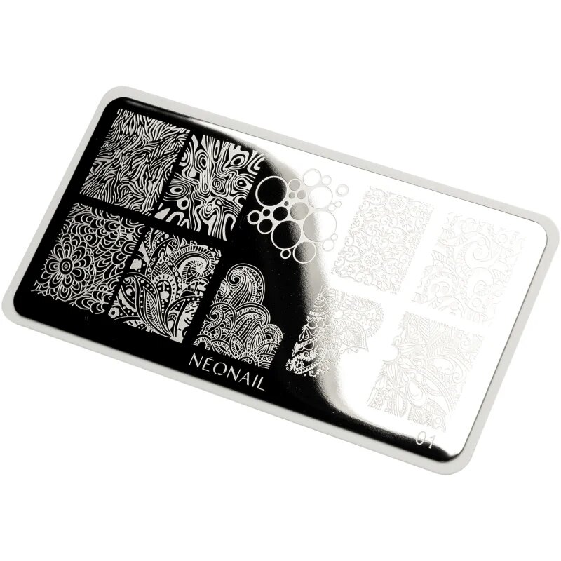 NEONAIL Stamping Plate šablony na nehty typ 01 1 ks