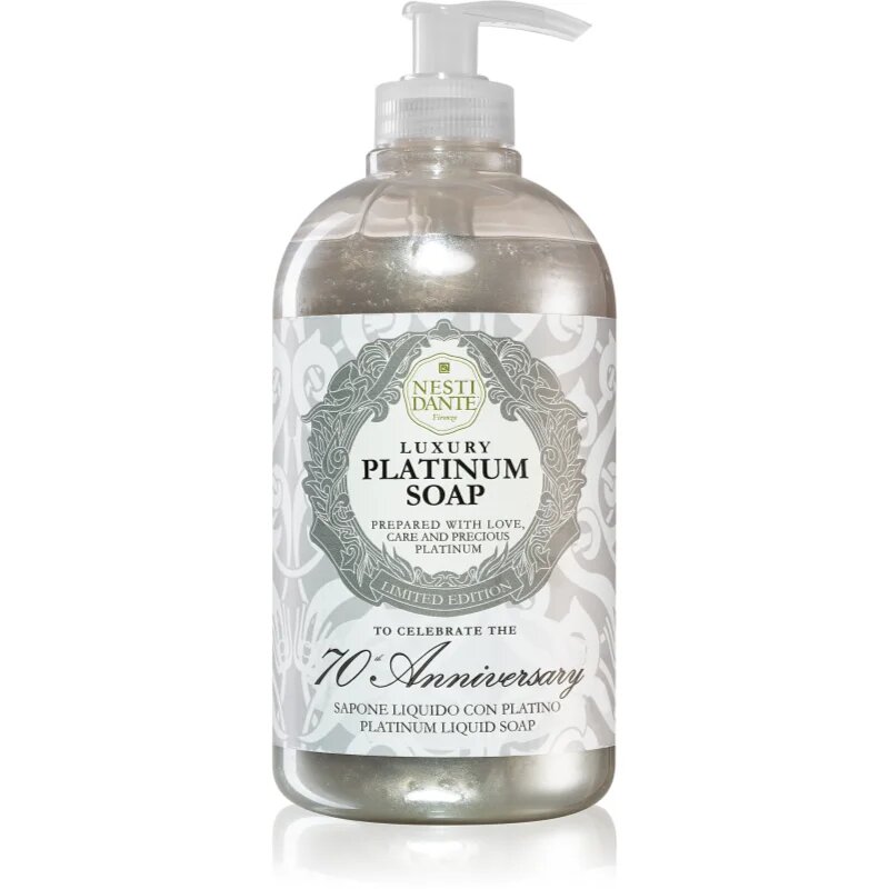 Nesti Dante Luxury Platinum tekuté mýdlo na ruce s pumpičkou 500 ml
