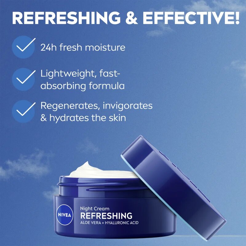 Nivea 24 h Moisture regenerační noční krém 50 ml
