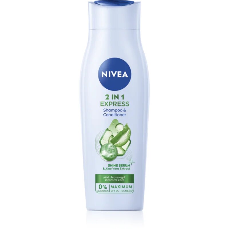 Nivea 2in1 Care Express Protect & Moisture pečující šampon s kondicionérem 2 v 1 250 ml