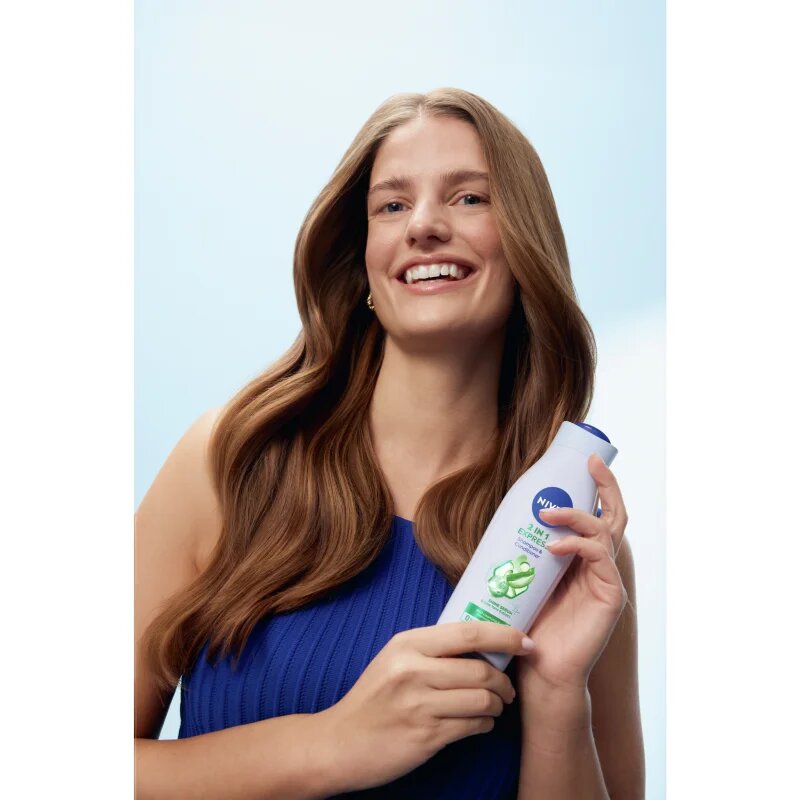 Nivea 2in1 Care Express Protect & Moisture pečující šampon s kondicionérem 2 v 1 250 ml