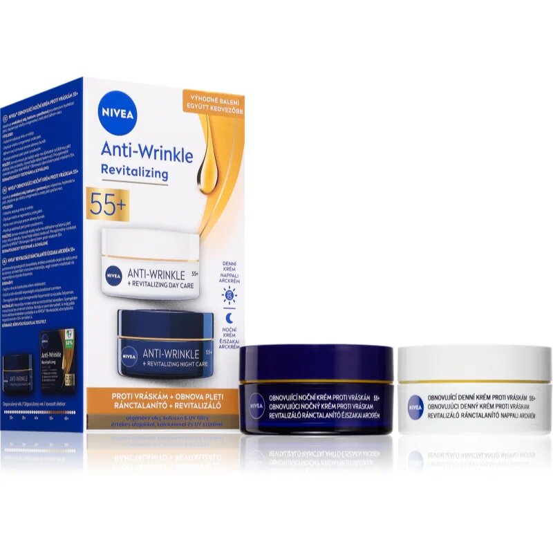 Nivea Anti-Wrinkle Revitalizing výhodné balení proti vráskám 55+