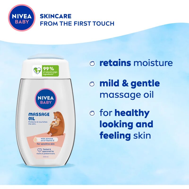 Nivea BABY masážní olej 200 ml