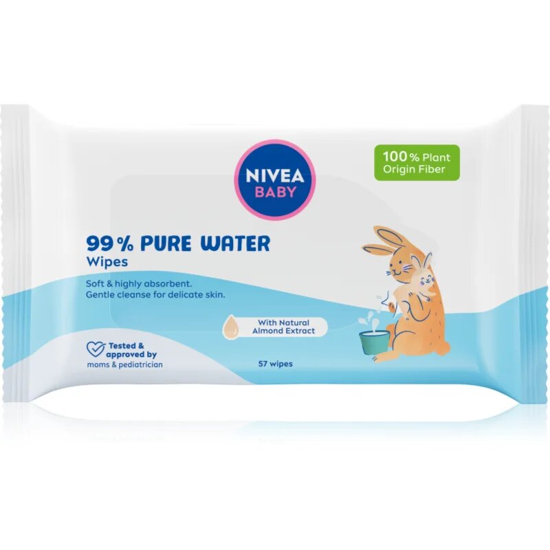 Nivea BABY Pure Water osvěžující vlhčené ubrousky 57 ks