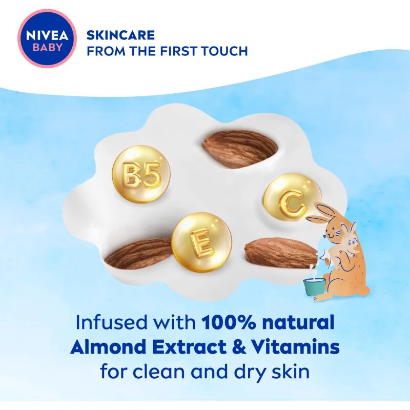 Nivea BABY Pure Water osvěžující vlhčené ubrousky 57 ks