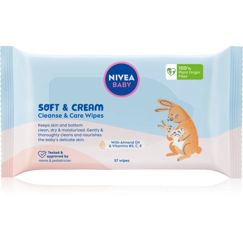 Nivea BABY Soft & Cream čisticí ubrousky 57 ks