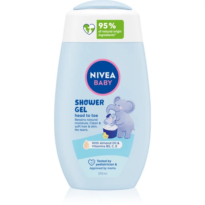 Nivea BABY sprchový gel na tělo a vlasy 200 ml