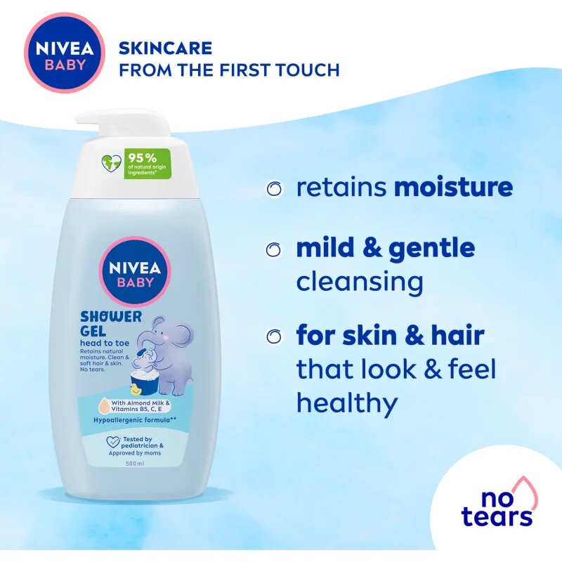Nivea BABY sprchový gel na tělo a vlasy 500 ml