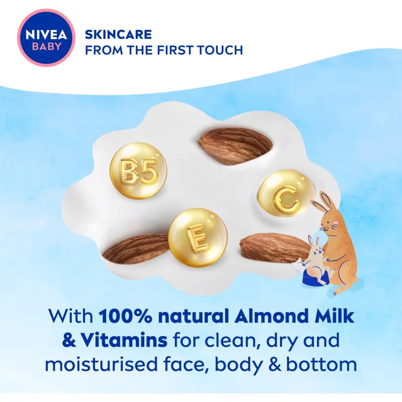 Nivea BABY Toddies vlhčené ubrousky pro děti 57 ks