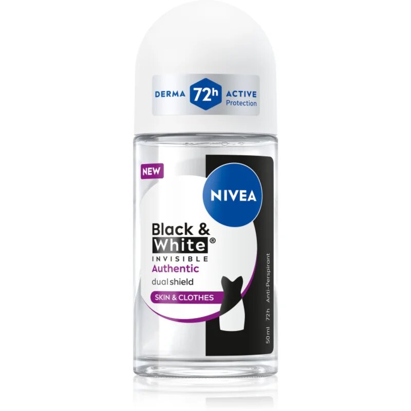 Nivea Black & White Authentic kuličkový antiperspirant 50 ml