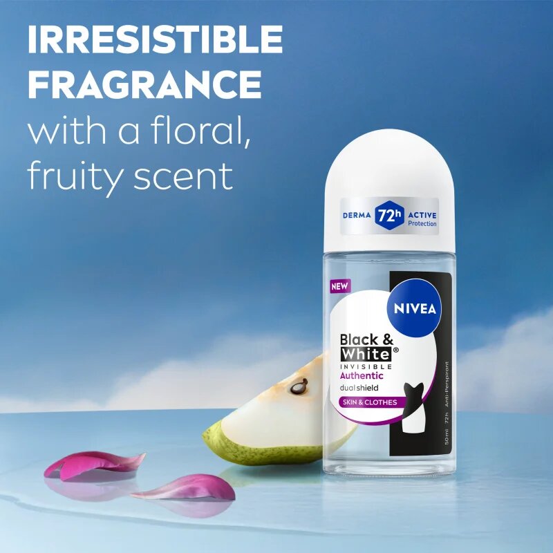 Nivea Black & White Authentic kuličkový antiperspirant 50 ml