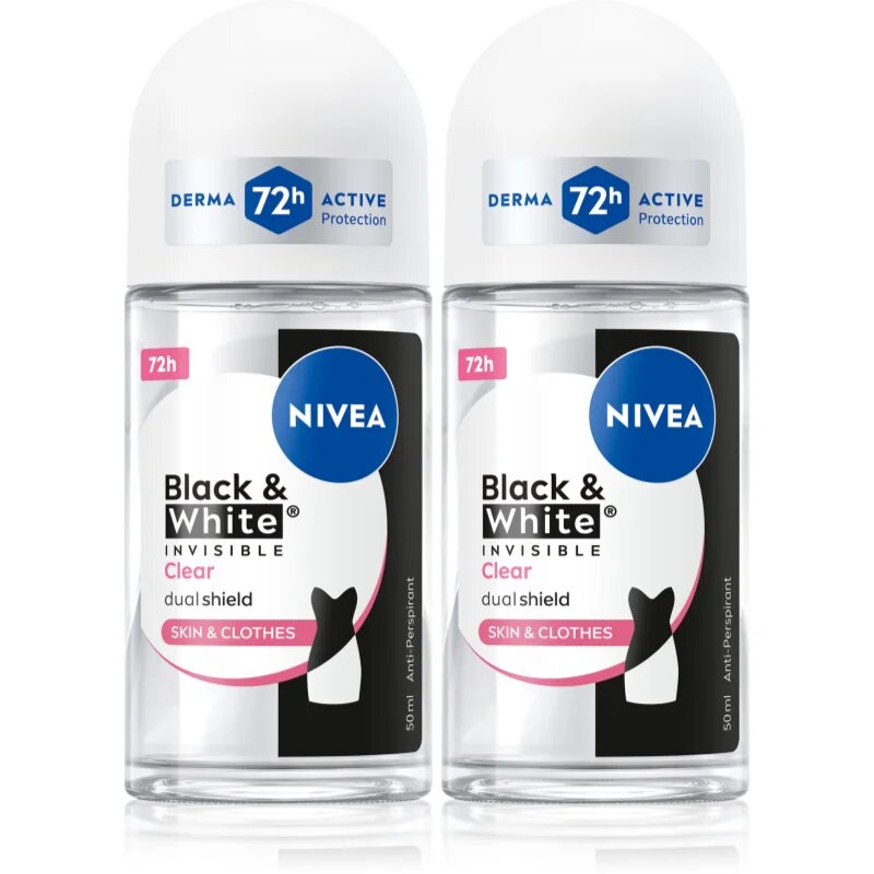 Nivea Black & White Invisible Clear sada na tělo