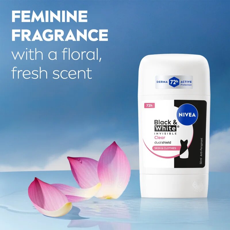 Nivea Black & White Invisible Clear tuhý antiperspirant výhodné balení